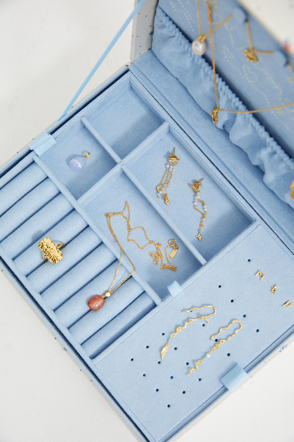 Margaret smykkeskrin - Sky Blue